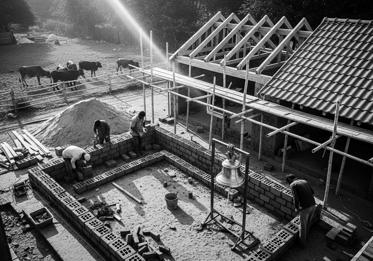 Happy cows grazing in natural environment